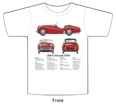 Triumph TR3A 1958-62 T-shirt Front